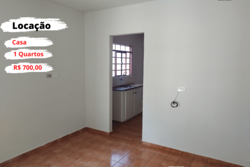 Casa com um quarto para locação