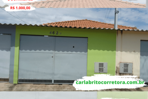 Casa com 2 quartos - Locação