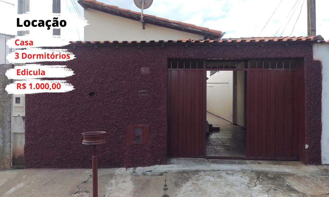 Casa com 3 dormitorios - Locação