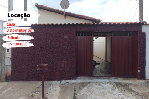 Casa com 3 dormitorios - Locação